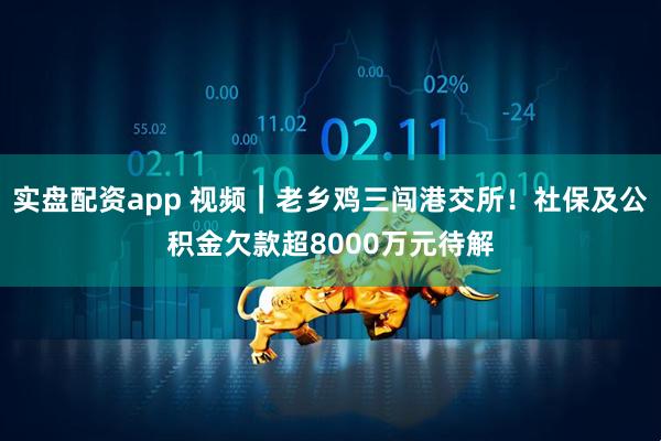 实盘配资app 视频｜老乡鸡三闯港交所！社保及公积金欠款超8000万元待解